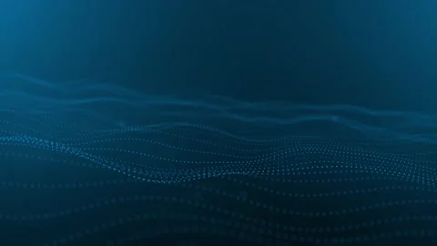 Abstract blue color techy wavy animation. Stock Footage 158878936