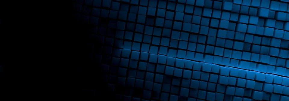 Abstract blue colored cube background banner Stock Illustration