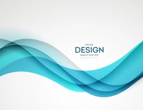 Abstract blue colorful vector background, color flow liquid wave for design Stock Illustration