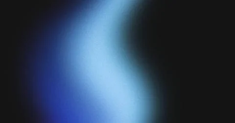 Abstract blue colors gradient wave on black background, blurry lights on dark Stock Photos