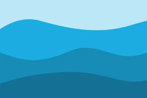 Abstract blue colours, wave blue watercolor background Stock Illustration