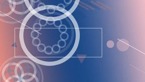 Abstract blue communication network design with circular tech overlays and .. Stock Illustration