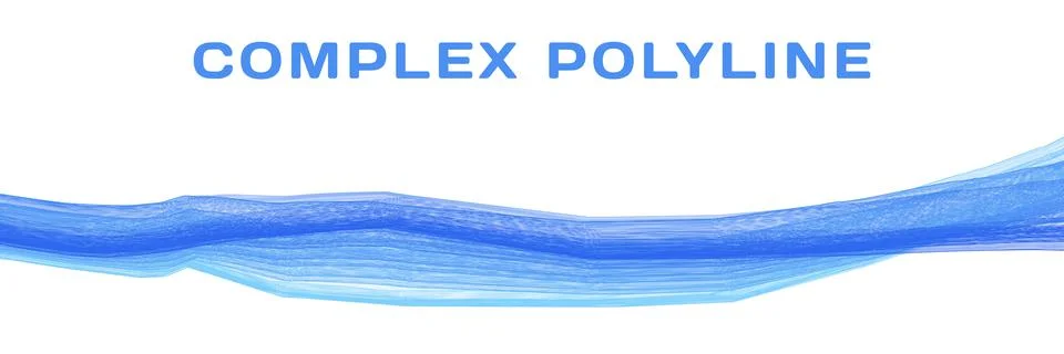 Abstract blue complex polyline. Vector graphics Stock Illustration