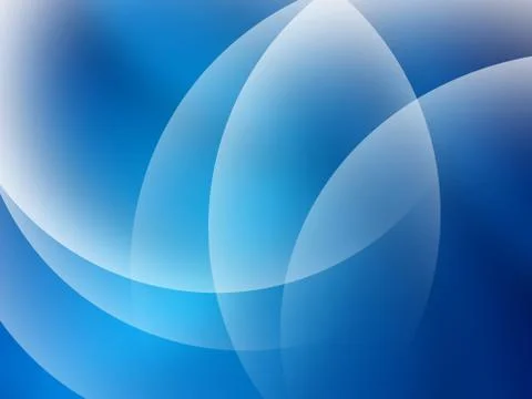 Abstract Blue Composition with lines and curves Stock Illustration