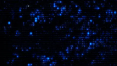 Abstract Blue Computer Hex Code Algorithm Hud Design Template Banner Backgrou 스톡 사진