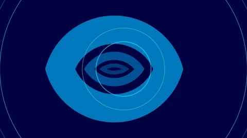 Abstract blue concentric circles and dots pattern with abstract background with Stock Footage 330928728