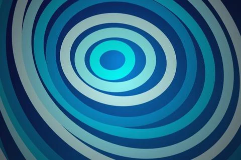 Abstract blue concentric circles pattern background Stock Illustration