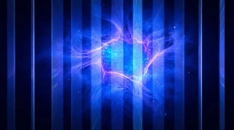 Abstract blue cosmic nebula with vertical bars Stock Footage 331452805