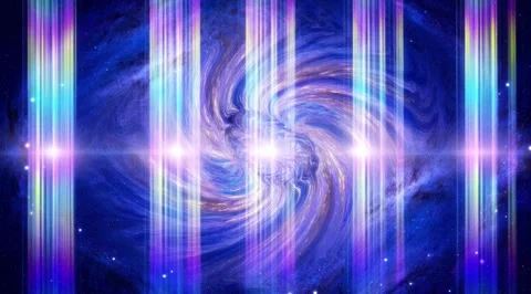 Abstract blue cosmic vortex swirling in space Stock Footage 331458986