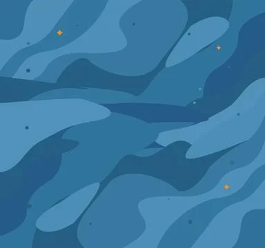 Abstract blue cosmic wave background. Abstract paper cut shape wave background Stock Illustration