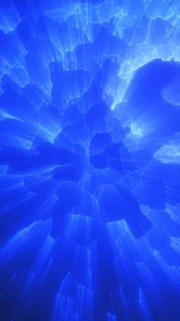 Abstract blue cracked texture emitting radiant light rays and glowing energ.. Stock Illustration