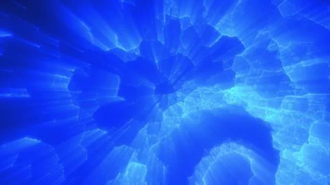 Abstract blue cracked texture emitting radiant light rays 库存插图