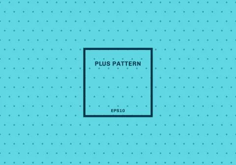 Abstract blue cross pattern seamless background. Plus sign with square frame. Stock Illustration