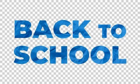 Abstract Blue Crumpled Paper Texture Back to School Typography Text Symbol .. Stock Illustration