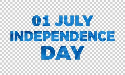 Abstract Blue Crumpled Paper Texture 01 July Independence Day Typography Te.. Stock Illustration