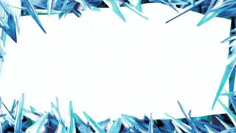 Abstract blue crystal border frame with copy space text overlay, hand drawn.. Stock-Footage 342041077