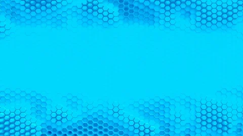 Abstract blue crystallized background. Honeycombs move like an ocean. With place Stock Footage 94292462