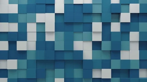 Abstract blue Cubes Background Random Motion, 3d Loopable Animation 4k Video stock 71436578