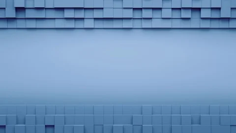Abstract blue Cubes Background Random Motion, 3d Loopable Animation 4k Stock Footage 71437240