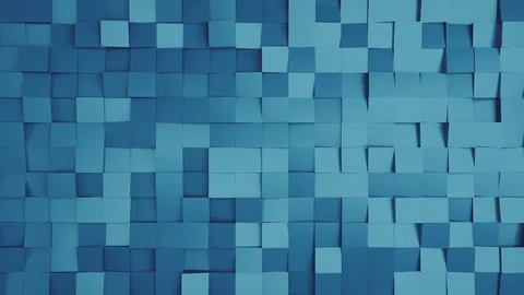 Abstract blue Cubes Background Random Motion, 3d Loopable Animation 4k Stock Footage 71468892