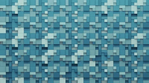Abstract blue Cubes Background Random Motion, 3d Loopable Animation 4k Stock Footage 71473298