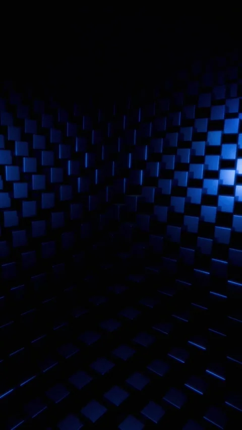 Abstract Blue Cubes Digital Art Background Stock Footage 305493644