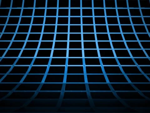 Abstract blue cubes mesh concept rendered Stock Illustration