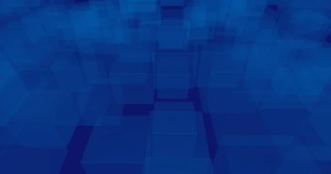 Abstract blue cubes random motion, 3d Loopable Animation 4k Video stock 94781813