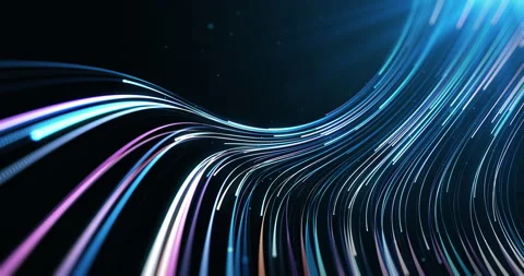 Abstract blue curl waves motion graphic background Stock Footage 305259567
