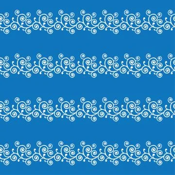 Abstract blue curve seamless pattern Stock Illustration