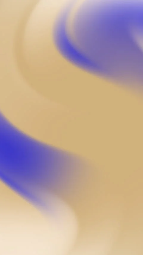 Abstract blue curved shape on beige background Video stock 336257449