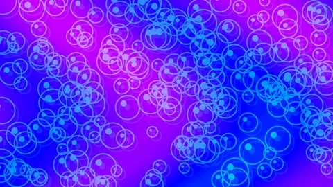 Abstract Blue Cyan Circles Pattern Background Loop Motion Graphics Stock Footage 337496789