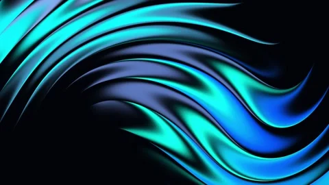 Abstract Blue Cyan Fluid Waves Background Loop 4K Stock-Footage 344107844