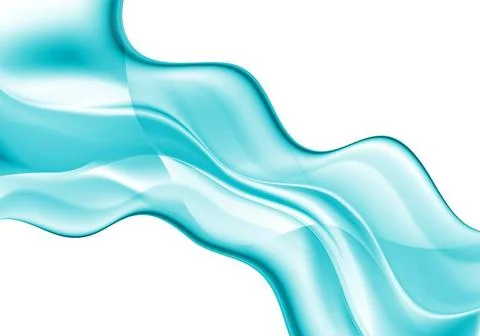 Abstract blue cyan vector waves Abstract blue cyan elegant waves. Vector d... Stock Photos