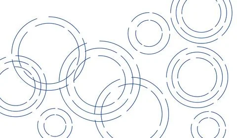 Abstract Blue Dashed Concentric Circles Background Pattern for Modern Desig.. Stock Illustration
