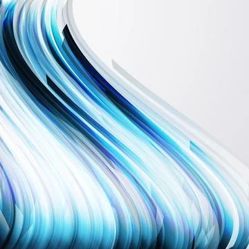 Abstract blue design elements on a light background. Stock Illustration