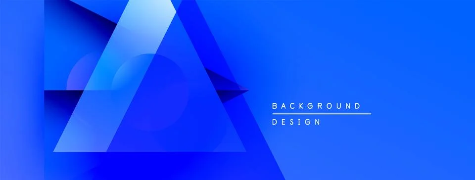 Abstract blue design features layered geometric shapes. Gradient creates depth, イラスト素材