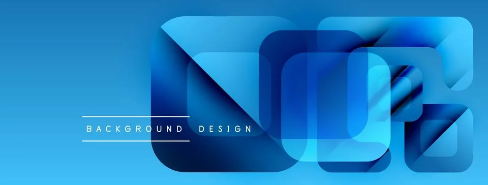 Abstract blue design features layered squares, creating modern visual effect. 스톡 일러스트