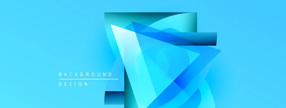 Abstract blue design. Overlapping layers create dynamic visual effect. Modern Stock Illustration