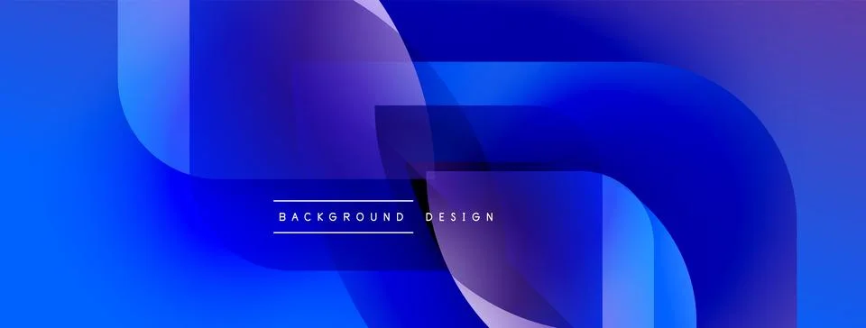 Abstract blue design. Overlapping shapes create dynamic visual effect. Modern, 库存插图