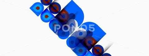 Abstract blue design. Overlapping squares create dynamic visual effect. Moder Stock Illustration