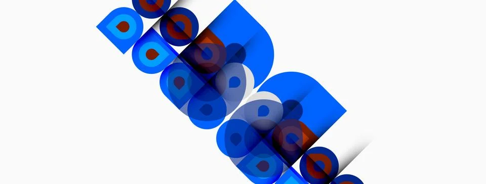 Abstract blue design. Overlapping squares create dynamic visual effect. Moder 스톡 일러스트