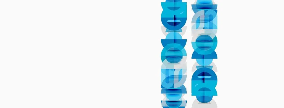 Abstract blue design. Vertical lines create repeating pattern. Minimalist Illustrazione stock
