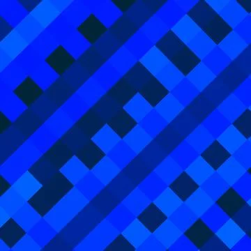 Abstract blue diagonal squares background. Artificial art style. Wallpaper. Stock Illustration