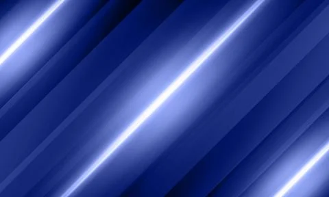 Abstract blue diagonal stripes geometric background. glowing shiny neon light. Illustrazione stock