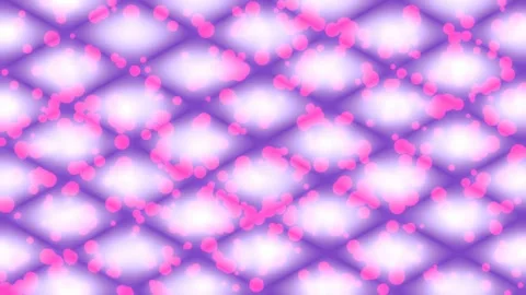 Abstract Blue Diamond Pattern with Pink Bubbles - Glowing Bokeh Background Stock Footage 331992269