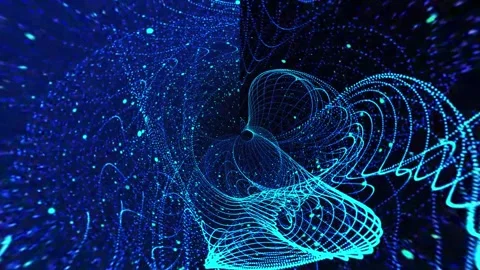 Abstract Blue Digital Art Stock Footage 289124861
