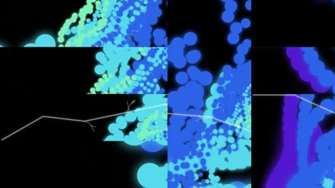 Abstract Blue Digital Art Motion Graphics. Stock Footage 329498791