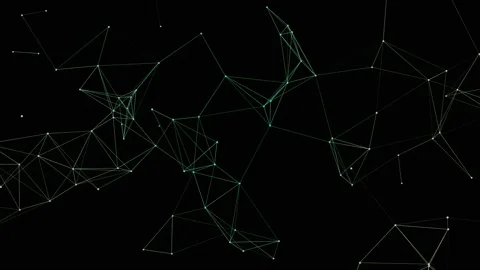 Abstract blue digital background. Big data visualization. Lines plexus. Stock Footage 236704366