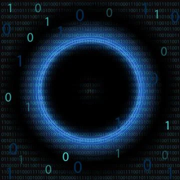 Abstract blue digital background with circle shape Stock Illustration